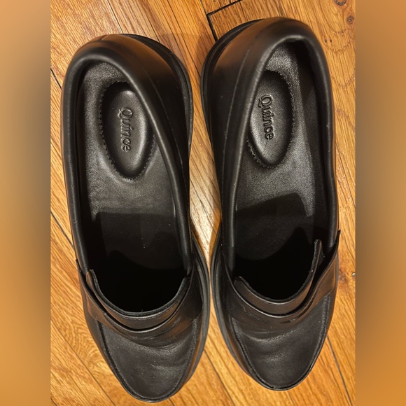 Quince Women’s Italian Leather Lug Sole Loafer Black Size 9 - Picture 9 of 9
